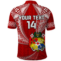 (Custom Text And Number) Tonga Rugby Polo Shirt Mate Maa Tonga Pacific Tongan Ngatu - Wonder Print Shop