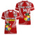 (Custom Text And Number) Tonga Rugby Women V Neck T Shirt Mate Maa Tonga Pacific Tongan Ngatu - Wonder Print Shop