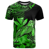 Custom Hawaii Monk Seal T Shirt Polynesian Kakau With Kanaka Green - Wonder Print Shop