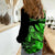(Custom Personalised) Hawaii Monk Seal Women Casual Shirt Polynesian Kakau With Kanaka Green - Wonder Print Shop