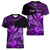 (Custom Personalised) Hawaii Monk Seal Women V Neck T Shirt Polynesian Kakau With Kanaka Purple - Wonder Print Shop
