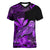 (Custom Personalised) Hawaii Monk Seal Women V Neck T Shirt Polynesian Kakau With Kanaka Purple - Wonder Print Shop