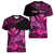(Custom Personalised) Hawaii Monk Seal Women V Neck T Shirt Polynesian Kakau With Kanaka Pink - Wonder Print Shop