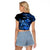 (Custom Personalised) Hawaii Monk Seal Raglan Cropped T Shirt Polynesian Kakau With Kanaka Blue - Wonder Print Shop