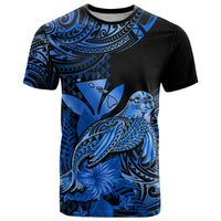 Custom Hawaii Monk Seal T Shirt Polynesian Kakau With Kanaka Blue - Wonder Print Shop