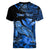 (Custom Personalised) Hawaii Monk Seal Women V Neck T Shirt Polynesian Kakau With Kanaka Blue - Wonder Print Shop