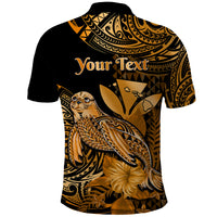 Custom Monk Seal Hawaii Polo Shirt Polynesian Kakau With Kanaka Gold - Wonder Print Shop