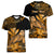 (Custom Personalised) Hawaii Monk Seal Women V Neck T Shirt Polynesian Kakau With Kanaka Gold - Wonder Print Shop