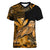 (Custom Personalised) Hawaii Monk Seal Women V Neck T Shirt Polynesian Kakau With Kanaka Gold - Wonder Print Shop