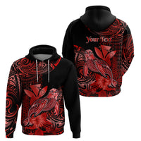 Custom Hawaii Monk Seal Hoodie Polynesian Kakau With Kanaka Red - Wonder Print Shop