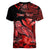 (Custom Personalised) Hawaii Monk Seal Women V Neck T Shirt Polynesian Kakau With Kanaka Red - Wonder Print Shop