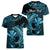 (Custom Personalised) Hawaii Hammerhead Shark Women V Neck T Shirt Polynesian Kakau With Kanaka Turquoise - Wonder Print Shop
