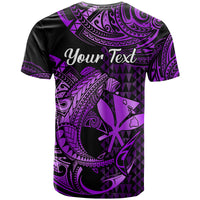 Custom Hawaii Hammerhead Shark T Shirt Polynesian Kakau With Kanaka Purple - Wonder Print Shop