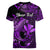 (Custom Personalised) Hawaii Hammerhead Shark Women V Neck T Shirt Polynesian Kakau With Kanaka Purple - Wonder Print Shop