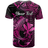 Custom Hawaii Hammerhead Shark T Shirt Polynesian Kakau With Kanaka Pink - Wonder Print Shop