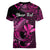 (Custom Personalised) Hawaii Hammerhead Shark Women V Neck T Shirt Polynesian Kakau With Kanaka Pink - Wonder Print Shop