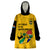(Custom Personalised) South Africa Wearable Blanket Hoodie African Pattern Happy Freedom Day Yellow Version - Wonder Print Shop