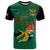South Africa T Shirt African Pattern Happy Freedom Day Green Version - Wonder Print Shop