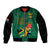 (Custom Personalised) South Africa Sleeve Zip Bomber Jacket African Pattern Happy Freedom Day Green Version - Wonder Print Shop