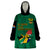 (Custom Personalised) South Africa Wearable Blanket Hoodie African Pattern Happy Freedom Day Green Version - Wonder Print Shop