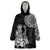 (Custom Personalised) Mexico Aztec Wearable Blanket Hoodie El Calendario Maya Mix Huitzilopochtli Black - Wonder Print Shop