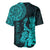 (Custom Personalised) Mexico Aztec Baseball Jersey El Calendario Maya Mix Huitzilopochtli Turquoise - Wonder Print Shop