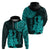 Custom Mexico Aztec Hoodie El Calendario Maya Mix Huitzilopochtli Turquoise - Wonder Print Shop