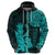 Custom Mexico Aztec Hoodie El Calendario Maya Mix Huitzilopochtli Turquoise - Wonder Print Shop