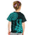 (Custom Personalised) Mexico Aztec Kid T Shirt El Calendario Maya Mix Huitzilopochtli Turquoise - Wonder Print Shop