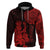 Custom Mexico Aztec Hoodie El Calendario Maya Mix Huitzilopochtli Red - Wonder Print Shop