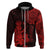 Custom Mexico Aztec Hoodie El Calendario Maya Mix Huitzilopochtli Red - Wonder Print Shop