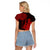 (Custom Personalised) Mexico Aztec Raglan Cropped T Shirt El Calendario Maya Mix Huitzilopochtli Red - Wonder Print Shop