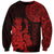 (Custom Personalised) Mexico Aztec Sweatshirt El Calendario Maya Mix Huitzilopochtli Red - Wonder Print Shop