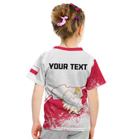 (Custom Personalised) Poland Constitution Day Kid T Shirt Coat Of Arms Grunge Style - Wonder Print Shop