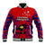 Papua New Guinea Baseball Jacket Central Province Mix Coat Of Arms Polynesian Art - Wonder Print Shop