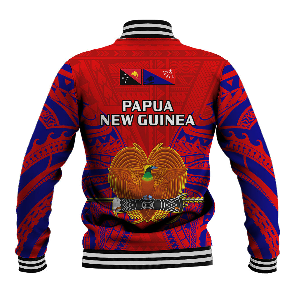 Papua New Guinea Baseball Jacket Central Province Mix Coat Of Arms Polynesian Art - Wonder Print Shop