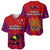 Papua New Guinea Baseball Jersey Central Province Mix Coat Of Arms Polynesian Art - Wonder Print Shop