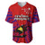 Papua New Guinea Baseball Jersey Central Province Mix Coat Of Arms Polynesian Art - Wonder Print Shop