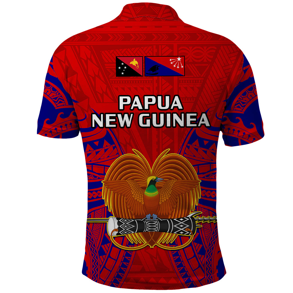 Papua New Guinea Polo Shirt Central Province Mix Coat Of Arms Polynesian Art - Wonder Print Shop