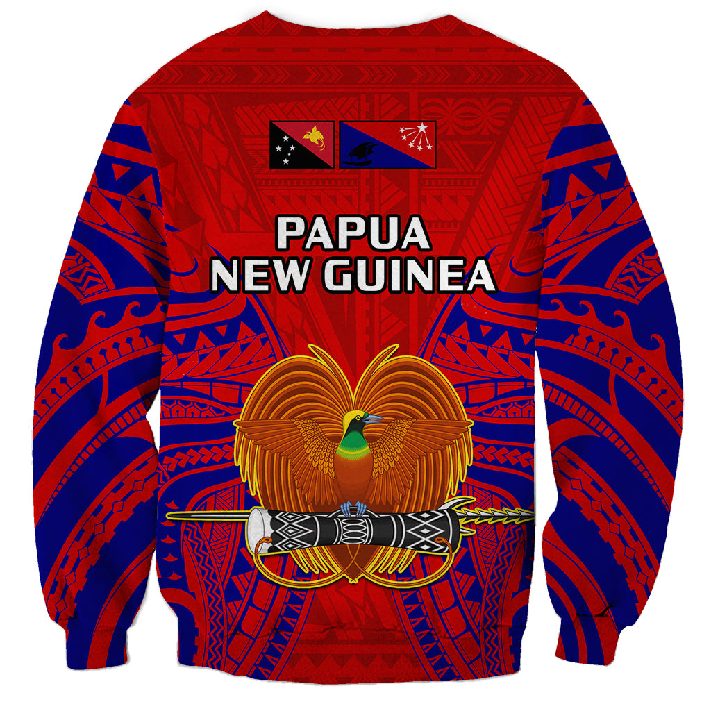Papua New Guinea Sweatshirt Central Province Mix Coat Of Arms Polynesian Art - Wonder Print Shop