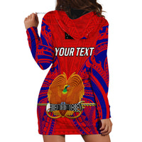 (Custom Personalised) Papua New Guinea Hoodie Dress Central Province Mix Coat Of Arms Polynesian Art - Wonder Print Shop