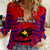 (Custom Personalised) Papua New Guinea Women Casual Shirt Central Province Mix Coat Of Arms Polynesian Art - Wonder Print Shop