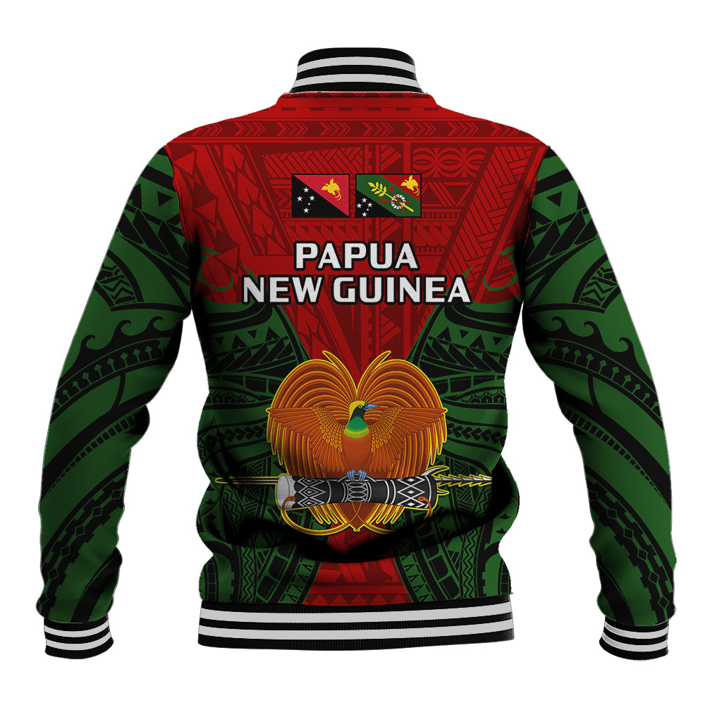 Papua New Guinea Baseball Jacket Chimbu Province Mix Coat Of Arms Polynesian Art - Wonder Print Shop