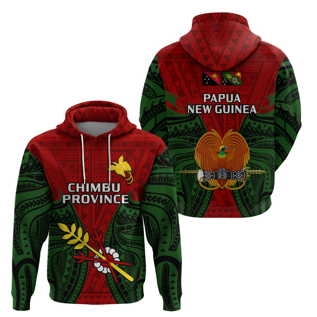 Papua New Guinea Hoodie Chimbu Province Mix Coat Of Arms Polynesian Art - Wonder Print Shop