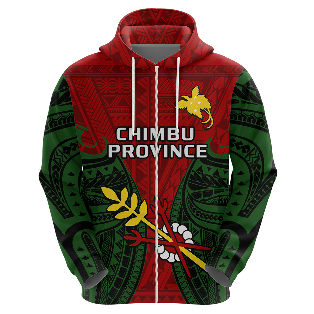 Papua New Guinea Hoodie Chimbu Province Mix Coat Of Arms Polynesian Art - Wonder Print Shop