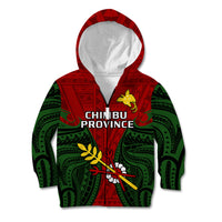 Papua New Guinea Kid Hoodie Chimbu Province Mix Coat Of Arms Polynesian Art - Wonder Print Shop