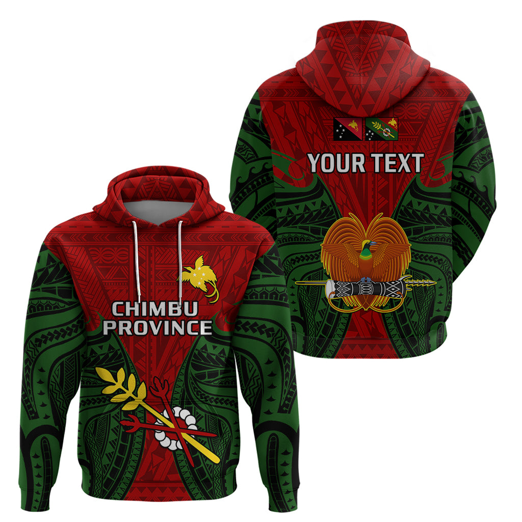 Custom Papua New Guinea Hoodie Chimbu Province Mix Coat Of Arms Polynesian Art - Wonder Print Shop