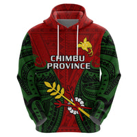Custom Papua New Guinea Hoodie Chimbu Province Mix Coat Of Arms Polynesian Art - Wonder Print Shop