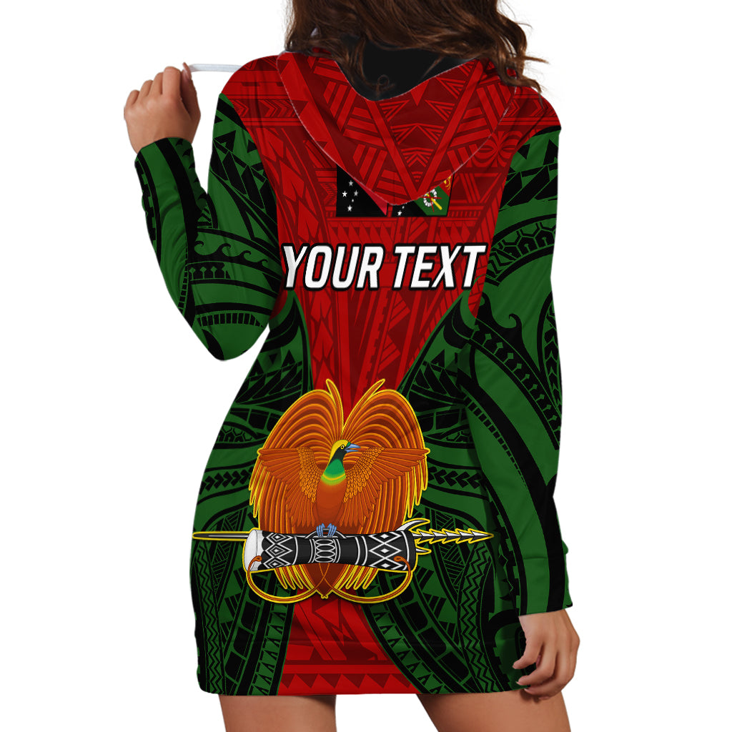 (Custom Personalised) Papua New Guinea Hoodie Dress Chimbu Province Mix Coat Of Arms Polynesian Art - Wonder Print Shop