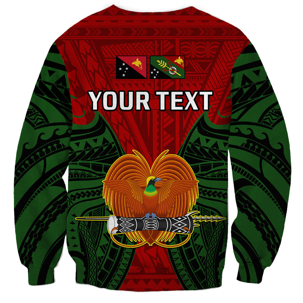 (Custom Personalised) Papua New Guinea Sweatshirt Chimbu Province Mix Coat Of Arms Polynesian Art - Wonder Print Shop